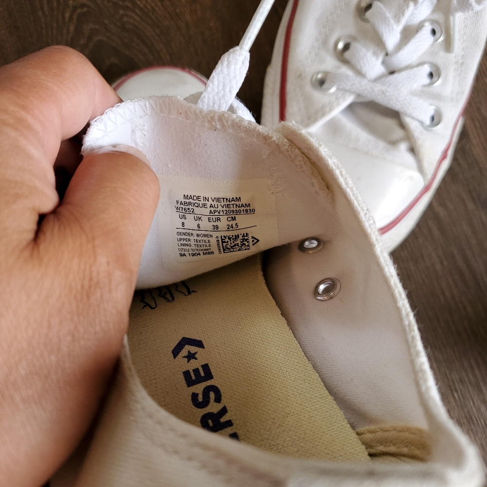 White Converse Classic Shoes - Picture 3 of 4